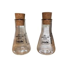 Mode Earl Chemistry Erlenmeyer Flask Salt And Pepper Shaker Set NIB